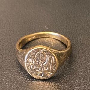 10k gold ring engraved kPm